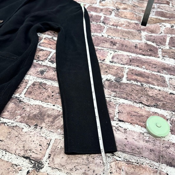 J Crew Black Cotton Knit Blazer Jacket Cardigan Button Front Women's M - Picture 11 of 12